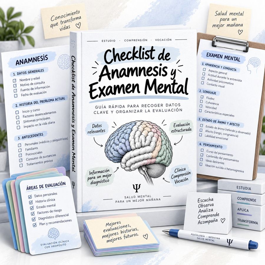Mockup de Checklist de Anamnesis y Examen Mental