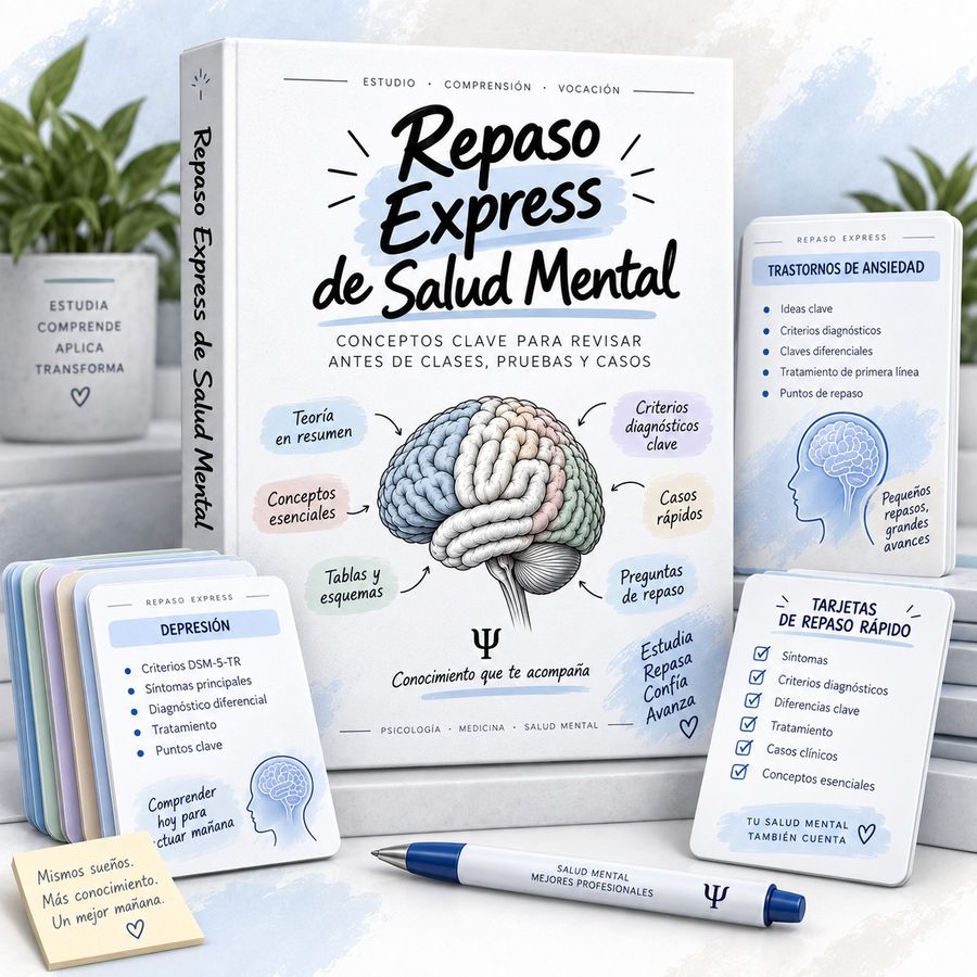 Mockup de Repaso Express de Salud Mental